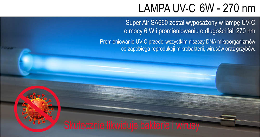 SUPER AIR SA660 Wi-Fi - lampa UV